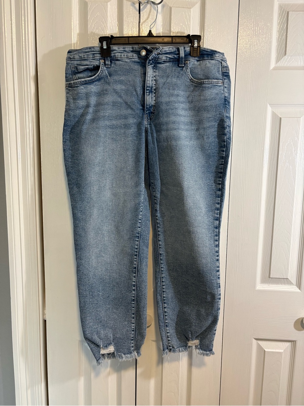 Time and Tru Light Blue Denim Jeans Waistband Detail